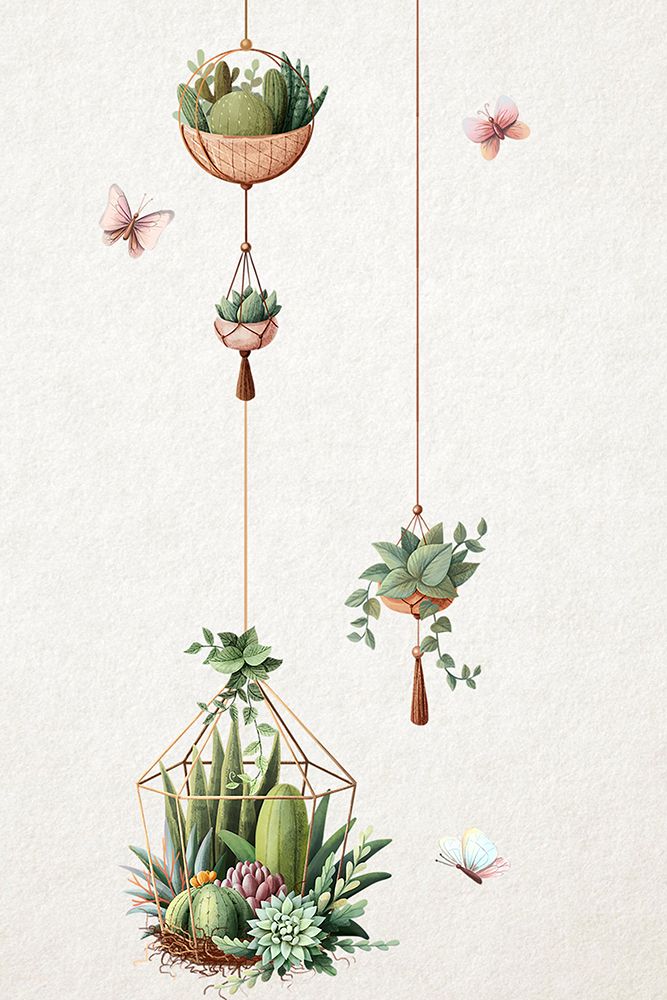 Vintage Cactus Plants art print by Xuan Thai for $57.95 CAD