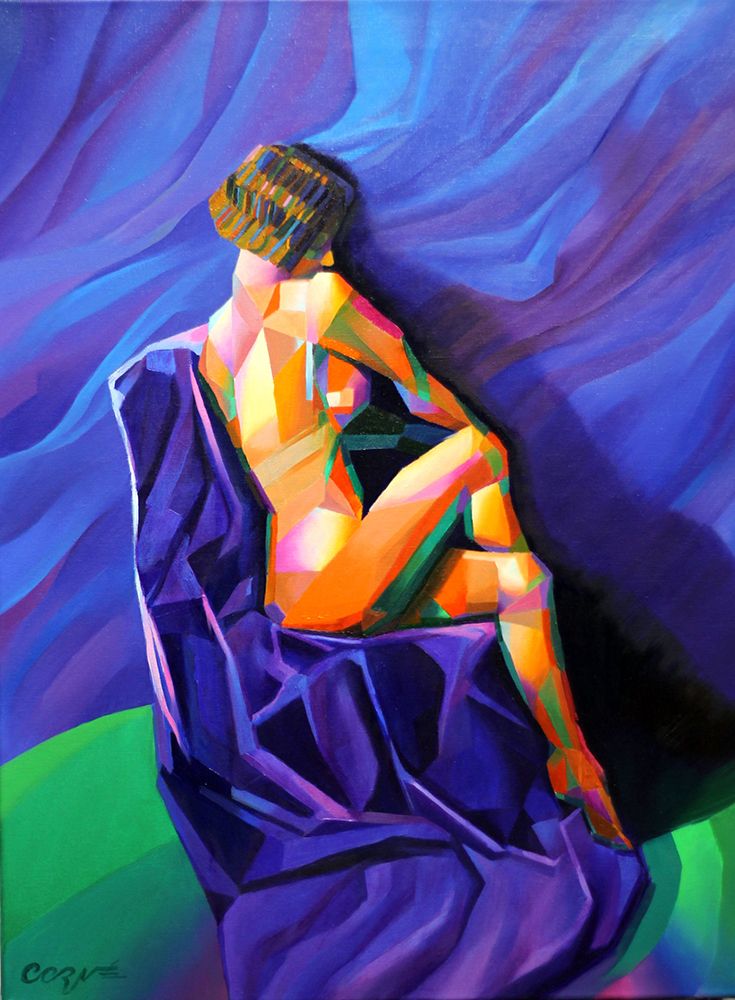 Cubist Nude 01 (2013) art print by Corne Akkers for $57.95 CAD