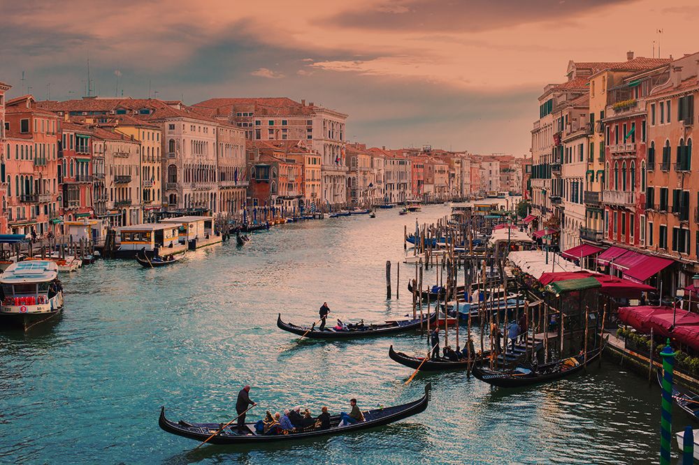 Grand Channel Venice On Sunset art print by Alla Simacheva for $57.95 CAD