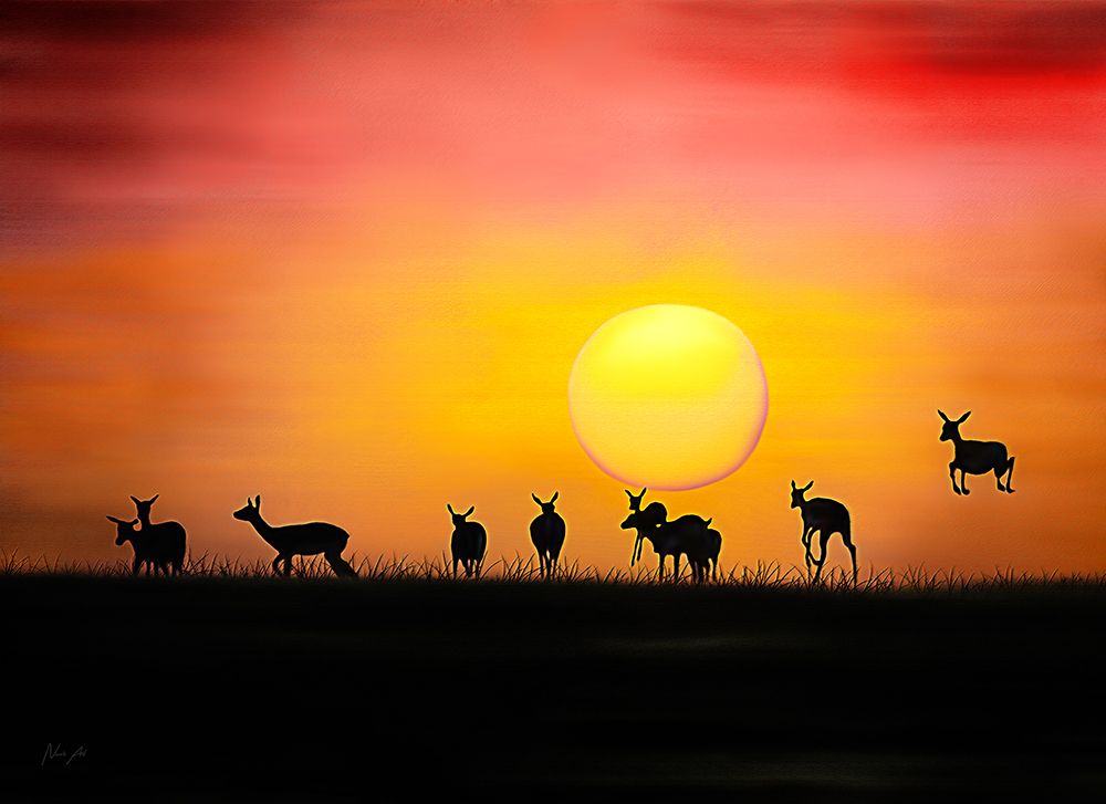 Impala Crepuscule art print by Lord Amihere for $57.95 CAD
