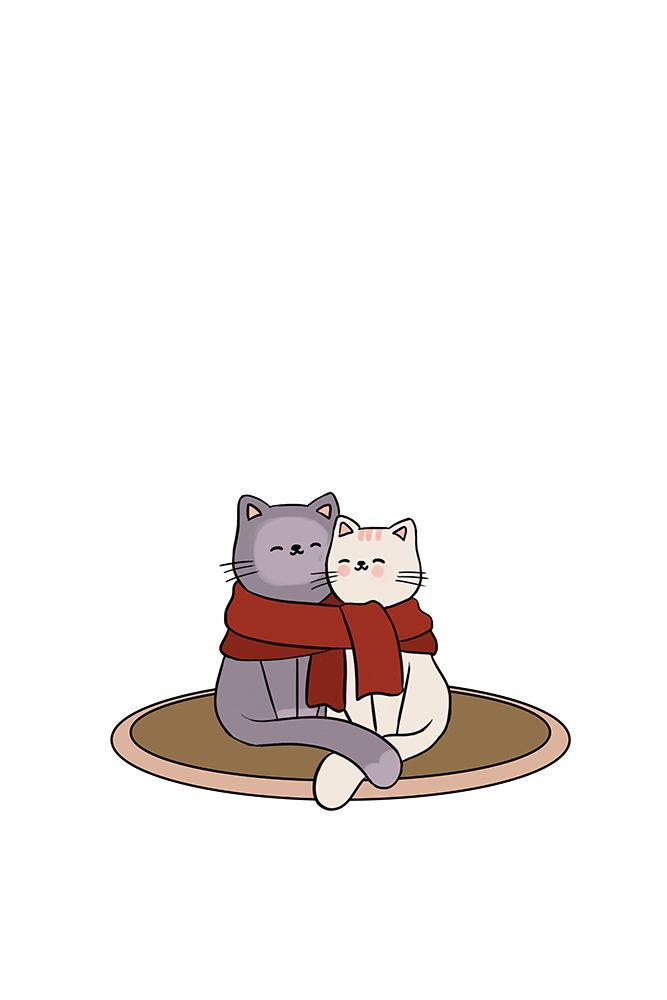 Cute Cat Couple art print by Xuan Thai for $57.95 CAD