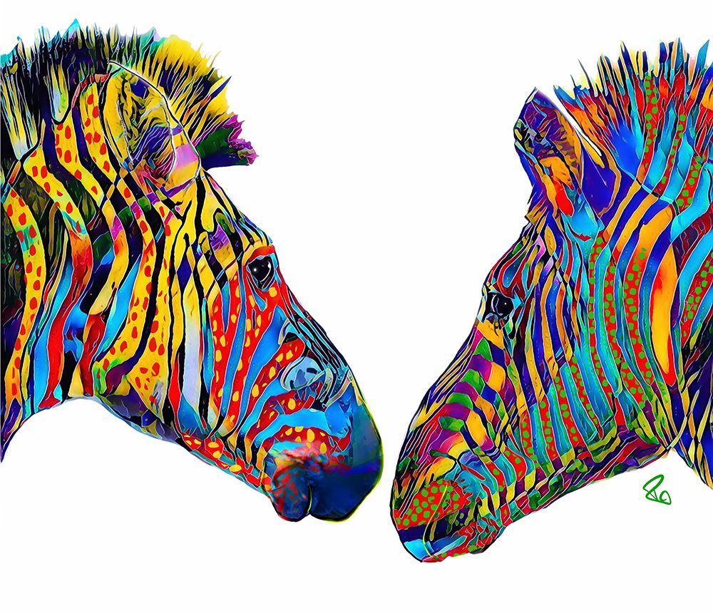 Ziggy and Zag the Zebras art print by Ruth Day for $57.95 CAD