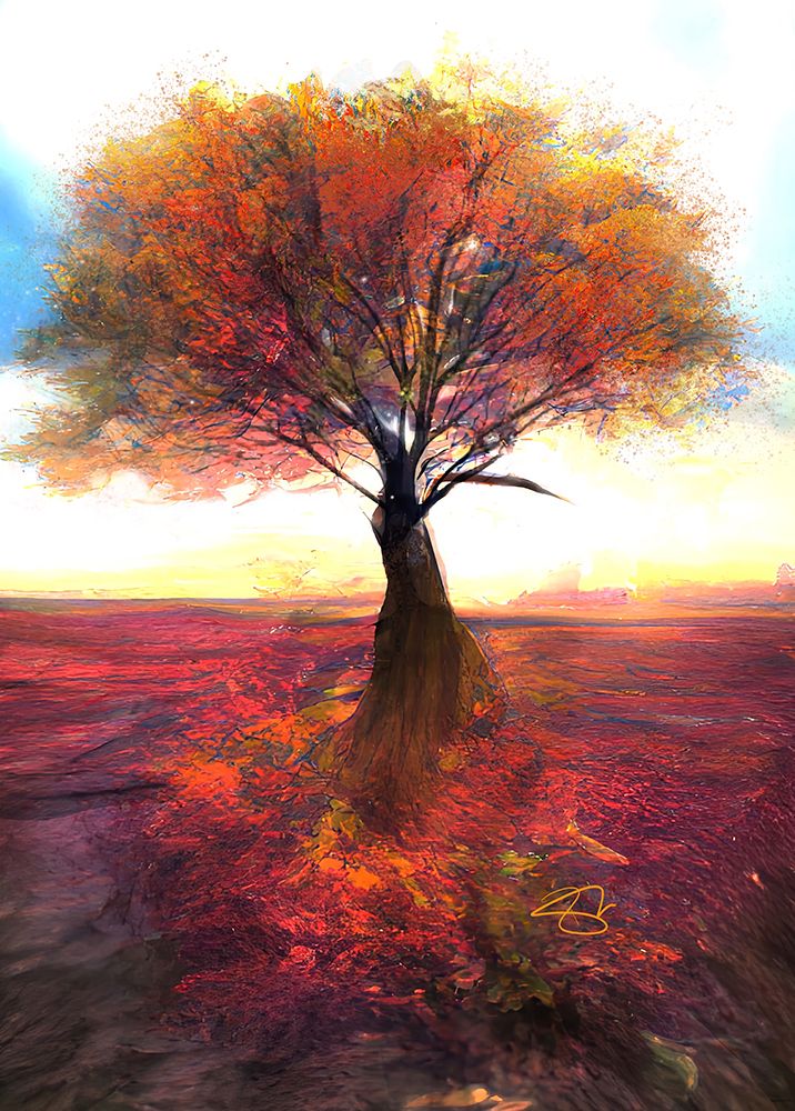 Tree in Autumn art print by Ruth Day for $57.95 CAD