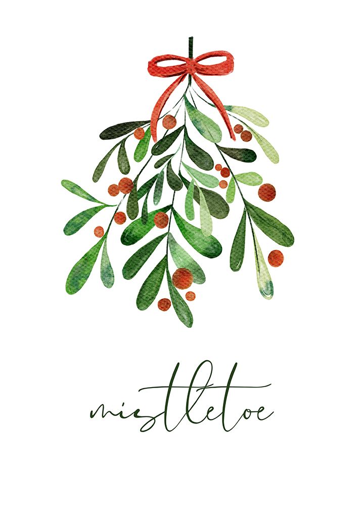 Christmas Mistletoe art print by Kristina N. for $57.95 CAD