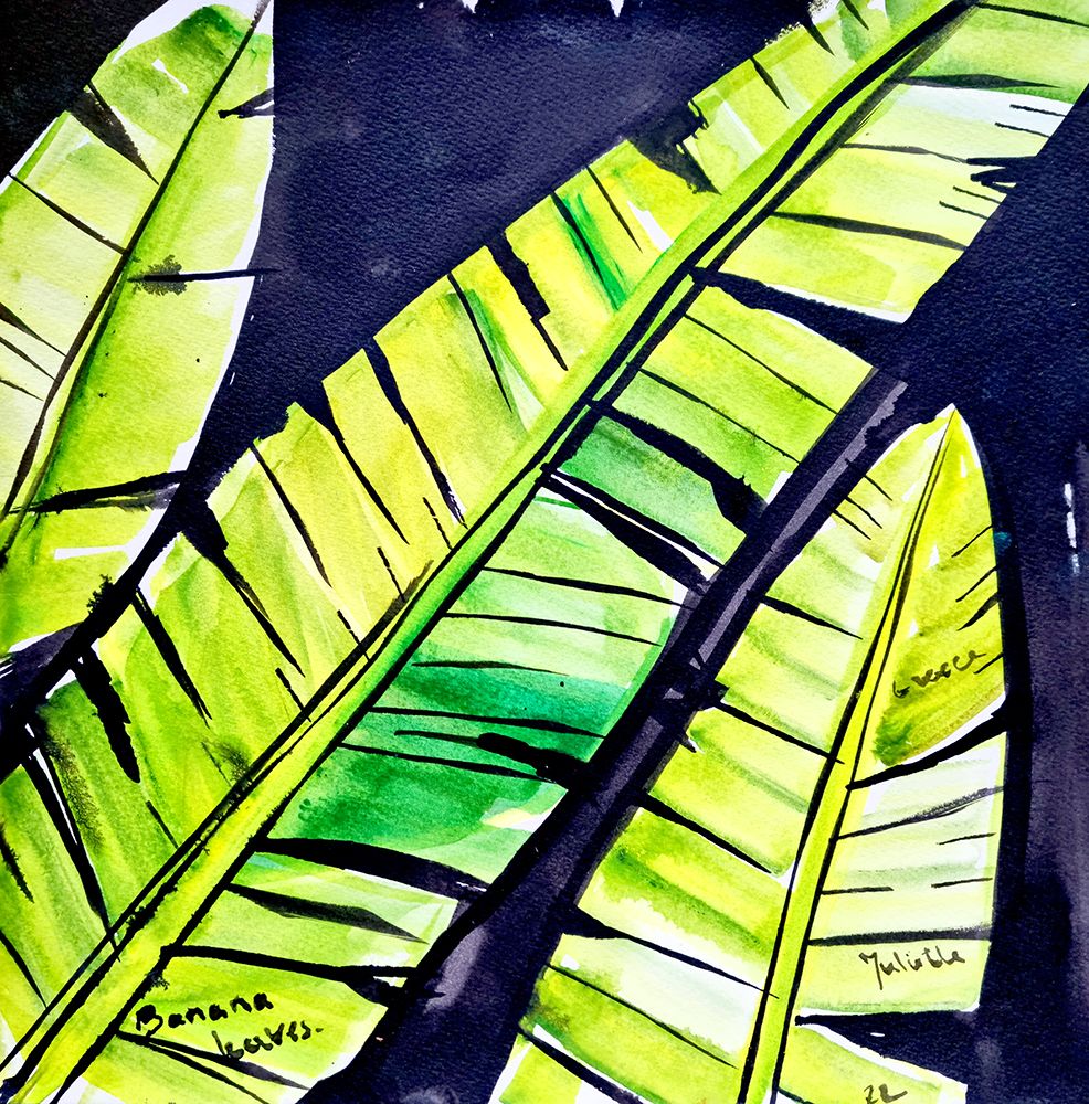 Banana leaves art print by Julija Belickiene for $57.95 CAD