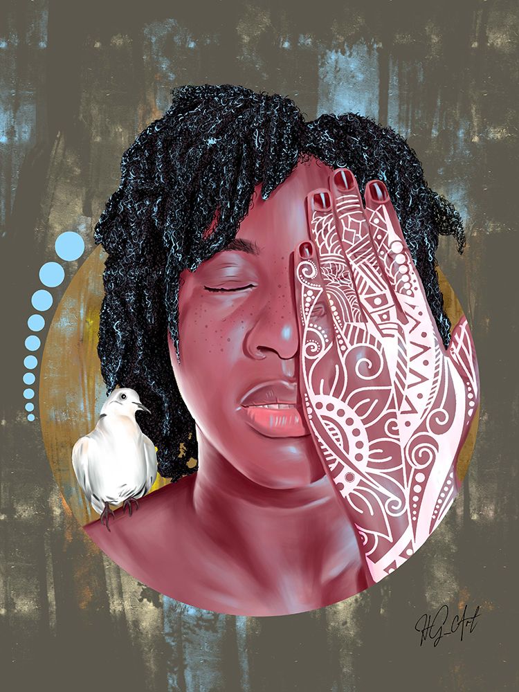 Meditation art print by Ojenike Oladapo for $57.95 CAD