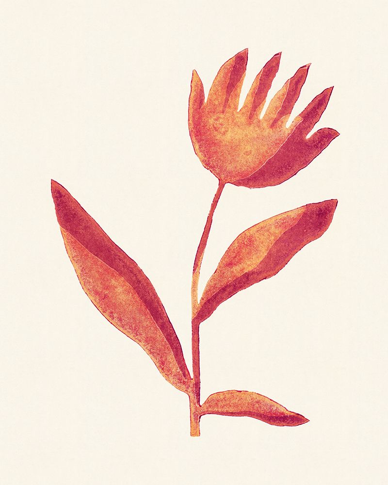 Linocut Flower / Viva Magenta art print by Alisa Galitsyna for $57.95 CAD