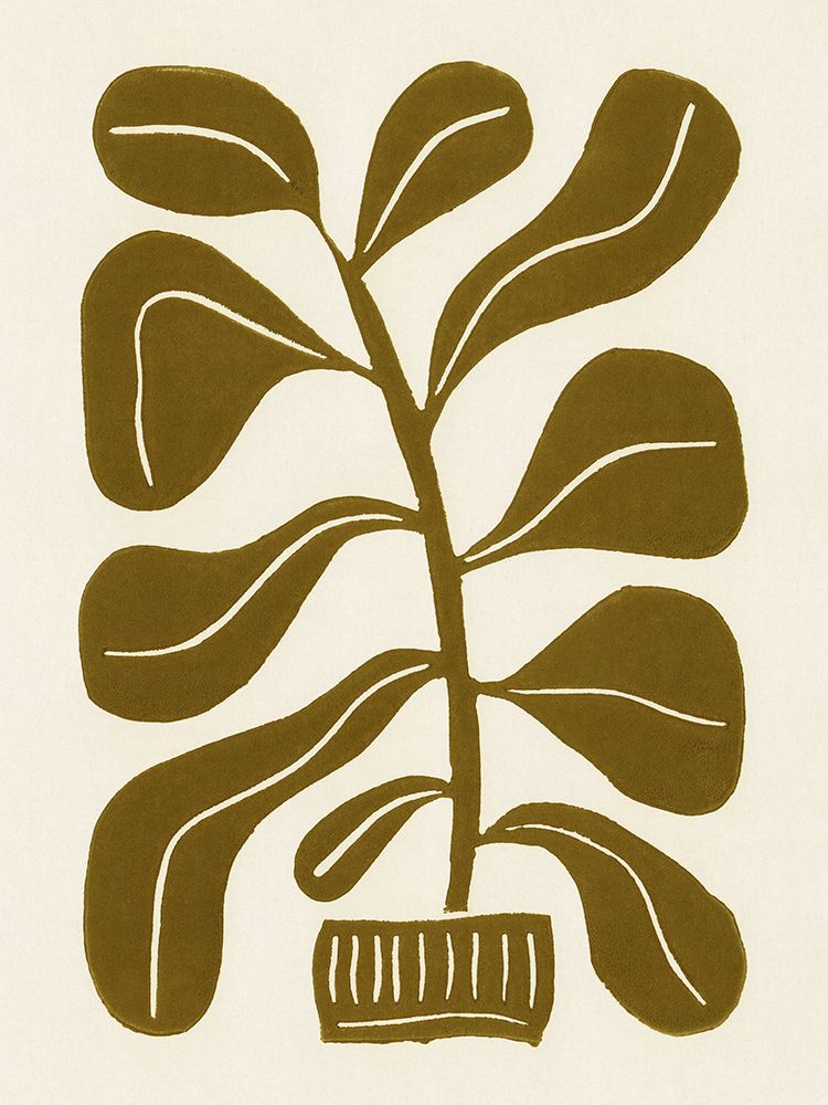 Linocut Houseplant #2 art print by Alisa Galitsyna for $57.95 CAD