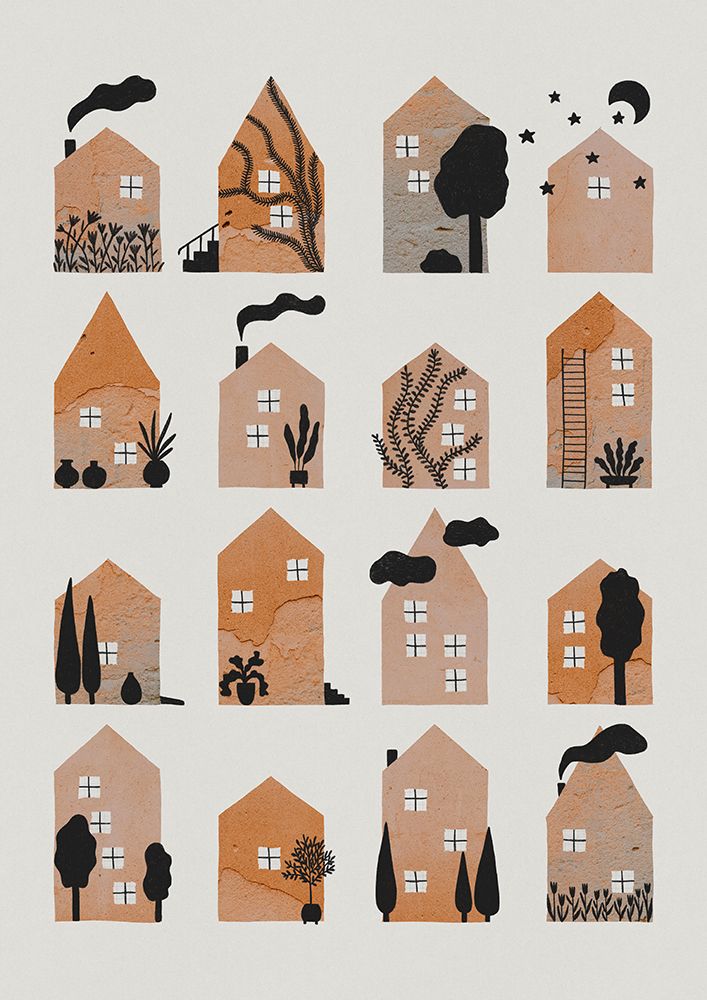 Tiny Houses #2 art print by Alisa Galitsyna for $57.95 CAD