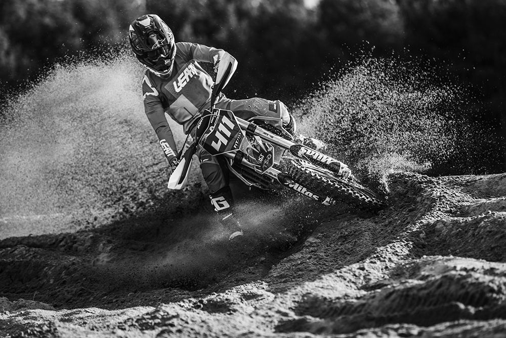 Motocross Black And White art print by Attila Szabo for $57.95 CAD