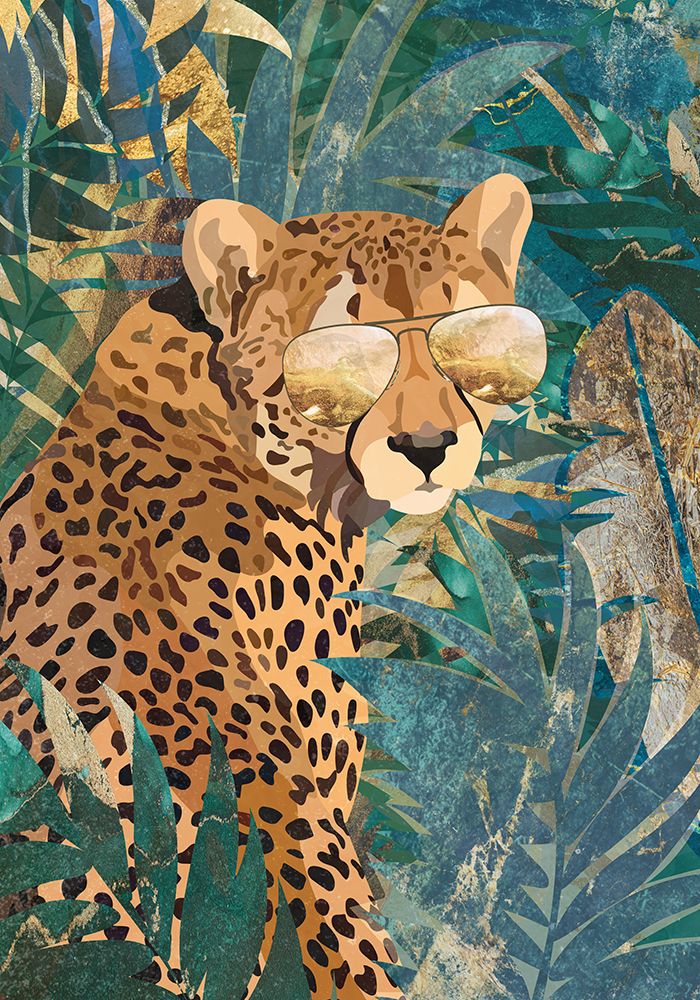 Rockstar cheetah in the jungle art print by Sarah Manovski for $57.95 CAD