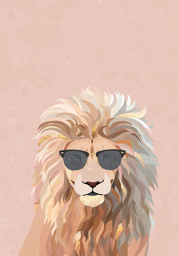 Cool cat lion art print by Sarah Manovski for $57.95 CAD