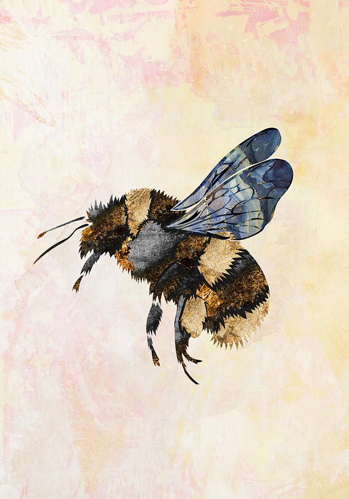 Grunge Watercolour Bee art print by Sarah Manovski for $57.95 CAD