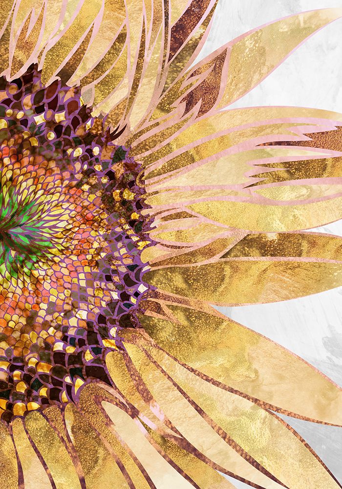 Golden sunflower art print by Sarah Manovski for $57.95 CAD