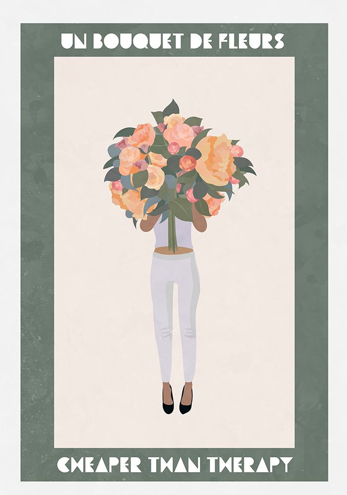 Flowers girl therapy art print by Sarah Manovski for $57.95 CAD