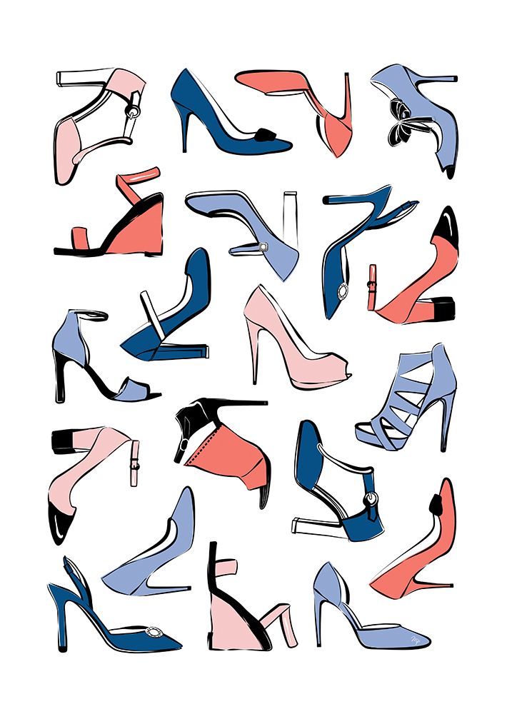 Colourful Heels art print by Martina for $57.95 CAD