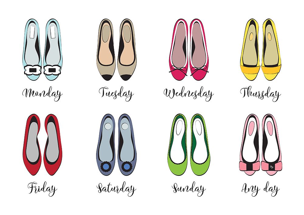 Week Shoes art print by Martina for $57.95 CAD