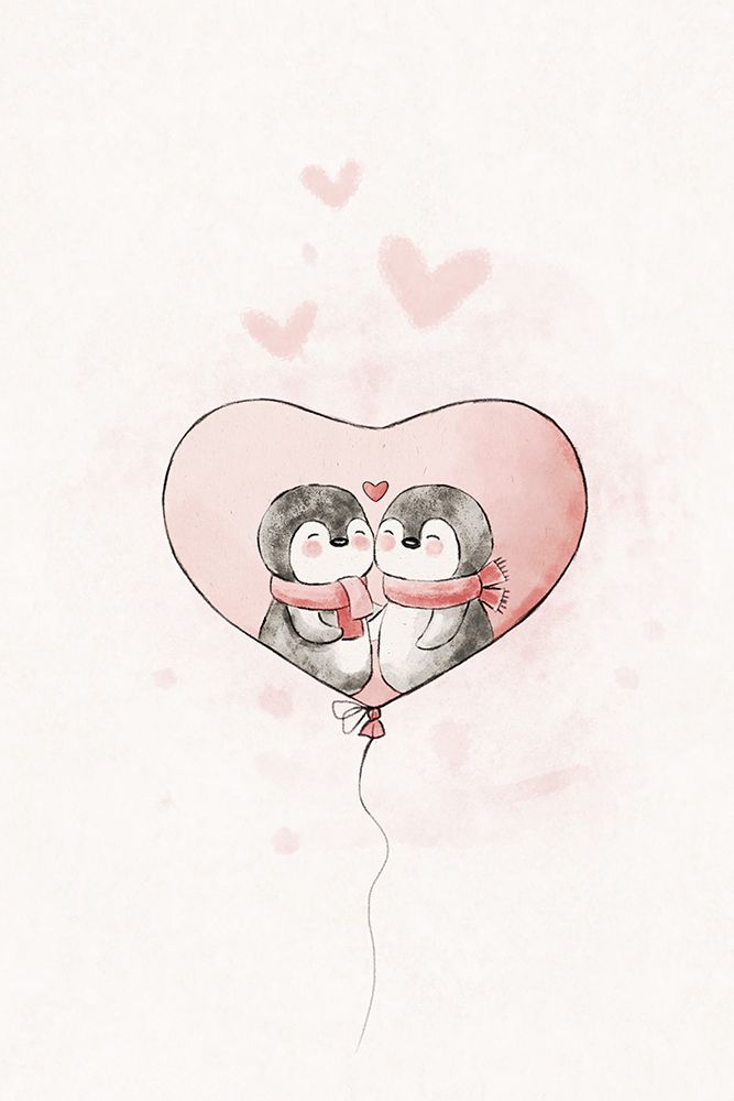 Penguin in love art print by Xuan Thai for $57.95 CAD