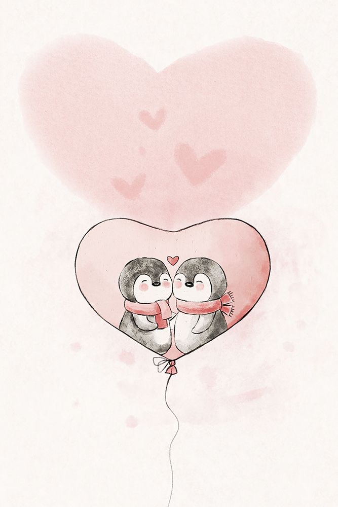 Penguin in love art print by Xuan Thai for $57.95 CAD