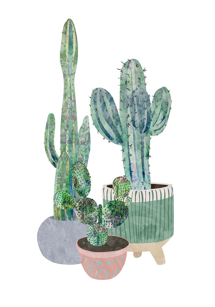 Scandi Japandi Cactus trio art print by Sarah Manovski for $57.95 CAD