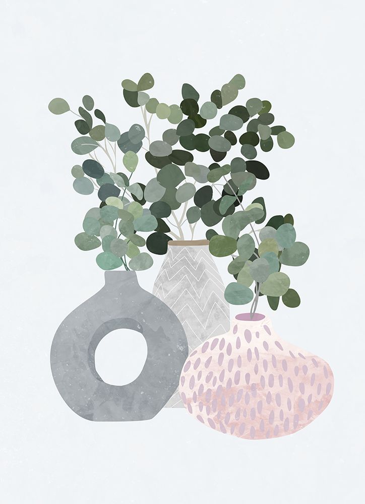Scandi Japandi House Plant trio art print by Sarah Manovski for $57.95 CAD