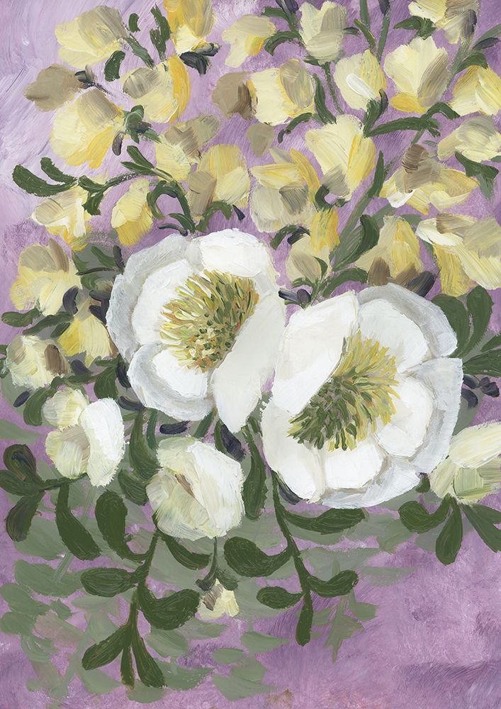 Raelynna painterly florals art print by Rosana Laiz Blursbyai for $57.95 CAD