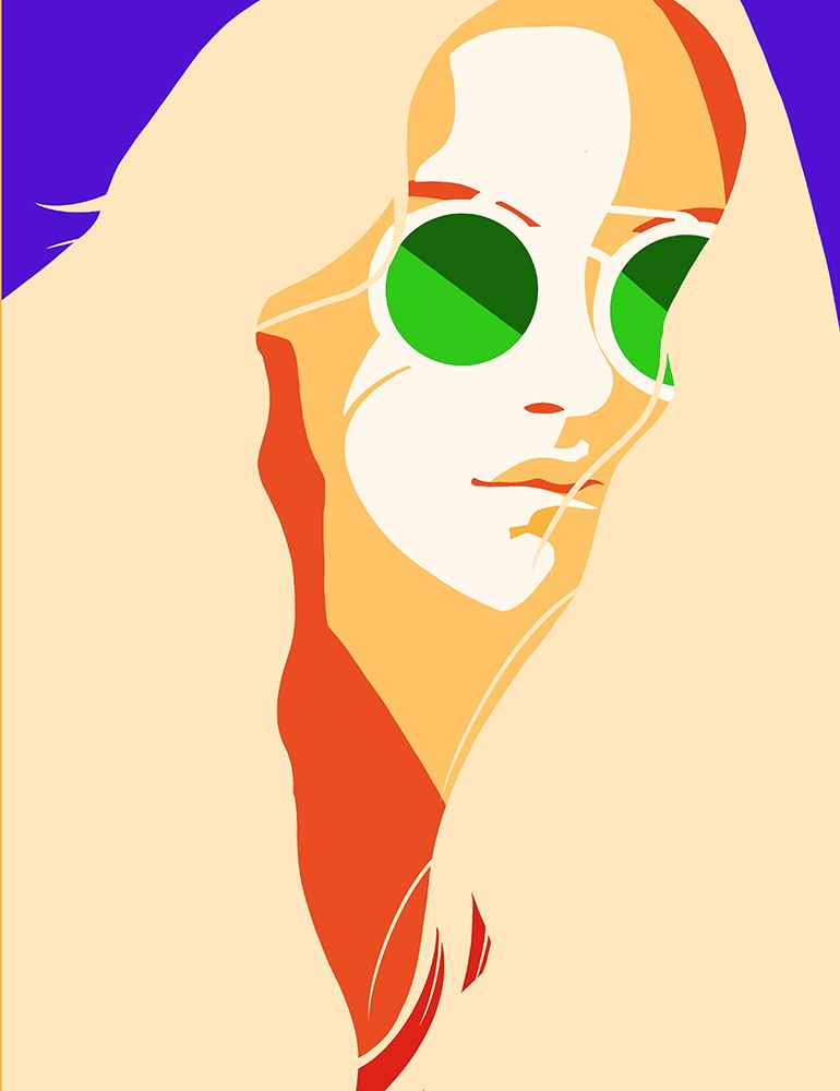 Hippie Girl art print by Tomas Harstedt for $57.95 CAD