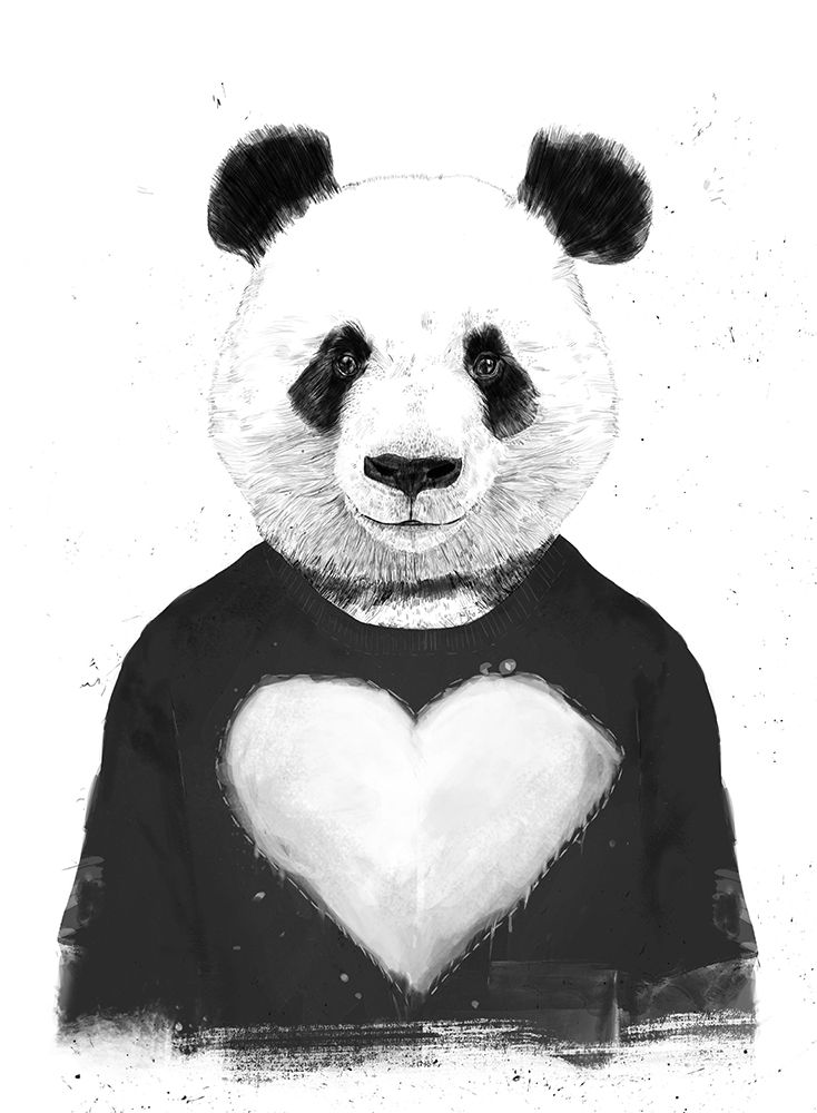 Lovely Panda art print by Balazs Solti for $57.95 CAD
