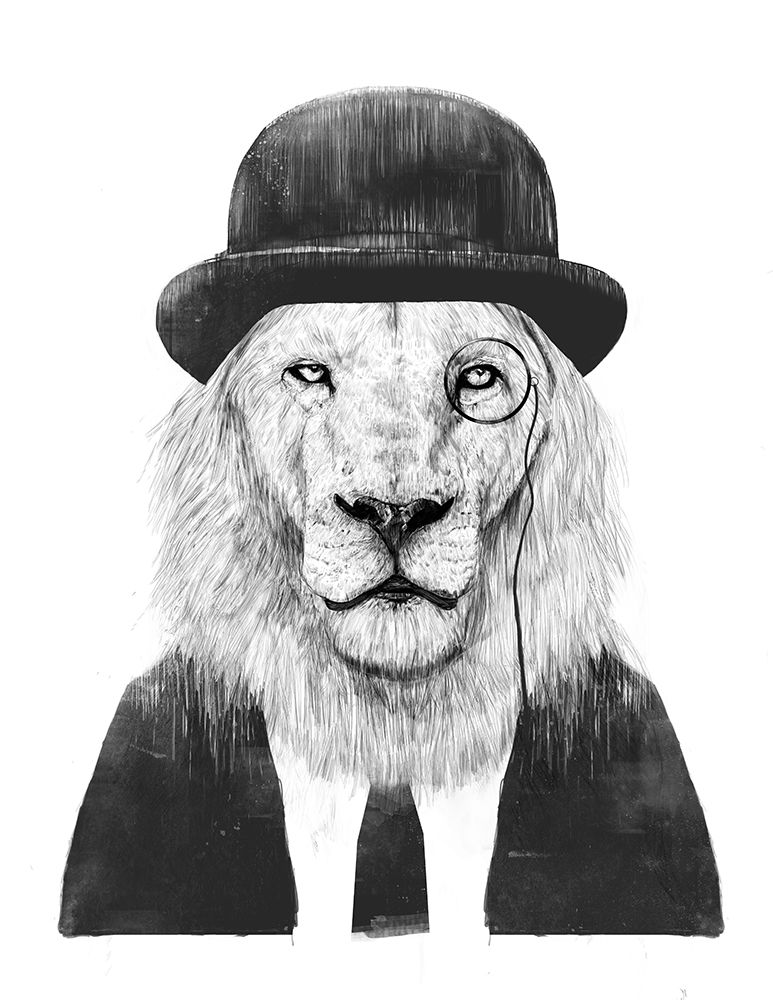 Sir Lion art print by Balazs Solti for $57.95 CAD