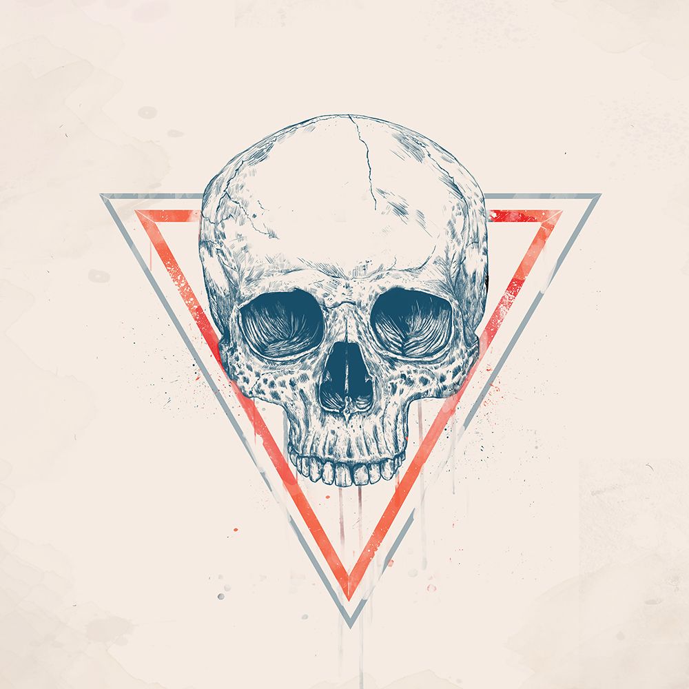 Skull in triangles art print by Balazs Solti for $57.95 CAD