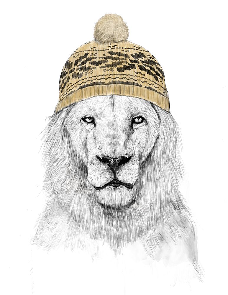 Winter Lion art print by Balazs Solti for $57.95 CAD