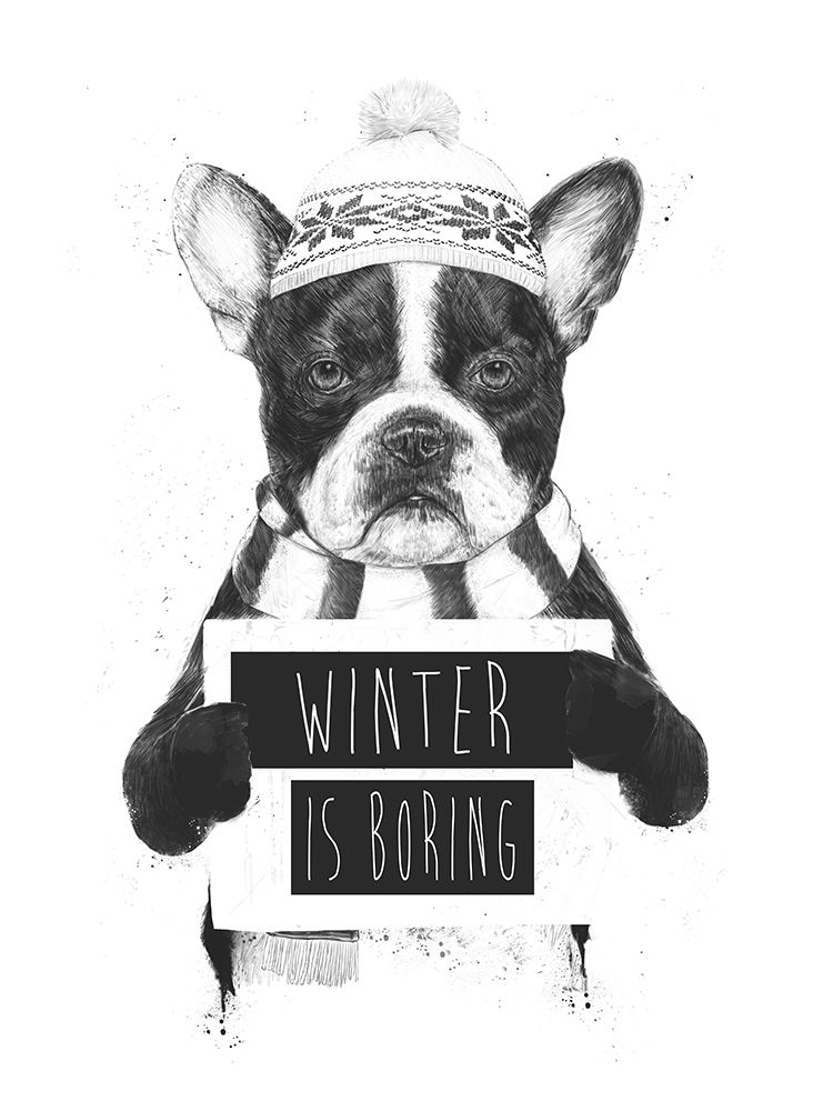 Winter is boring art print by Balazs Solti for $57.95 CAD