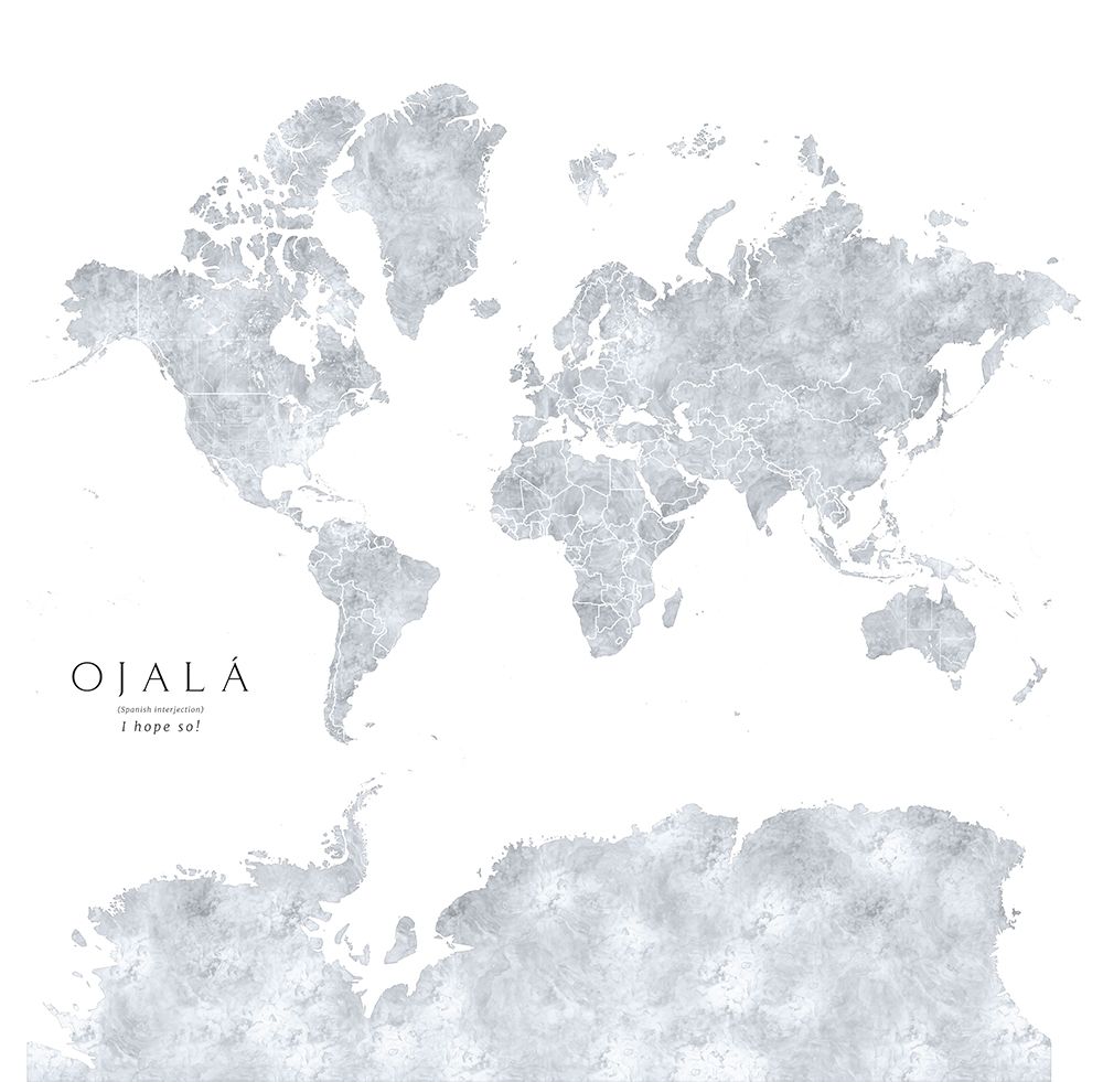 OjalAi world map art print by Rosana Laiz Blursbyai for $57.95 CAD