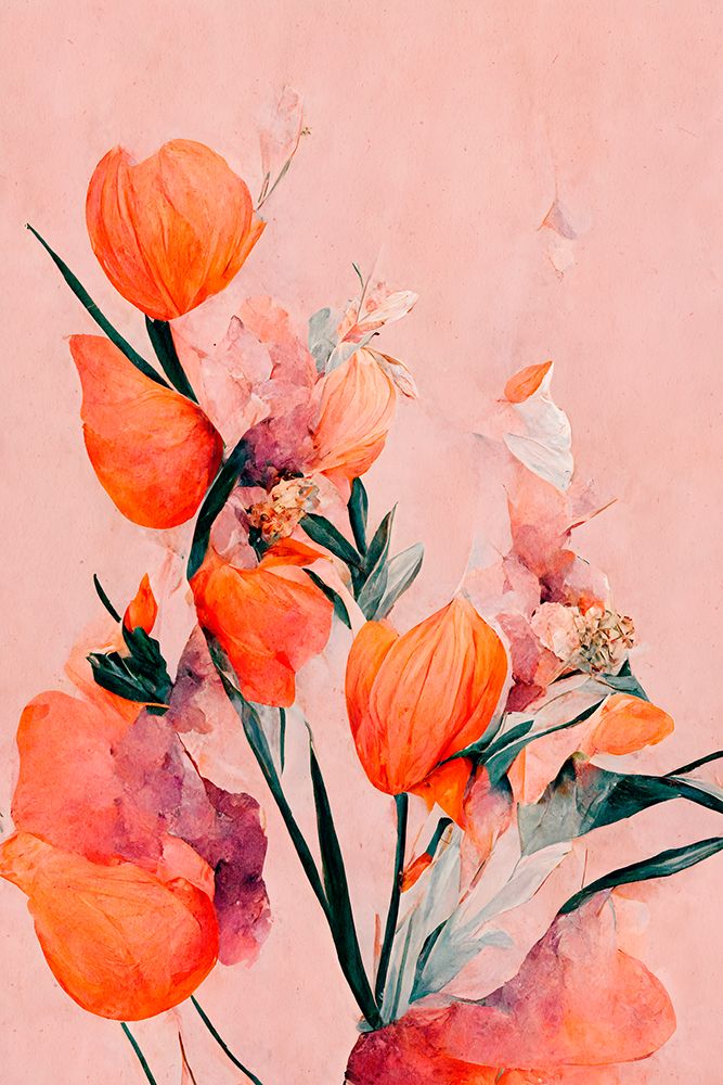 Orange Tulips art print by Treechild for $57.95 CAD