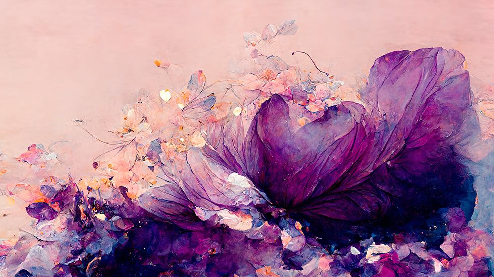 Purple Wild Flowers art print by Treechild for $57.95 CAD