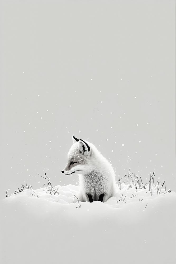 Snow Fox art print by Treechild for $57.95 CAD