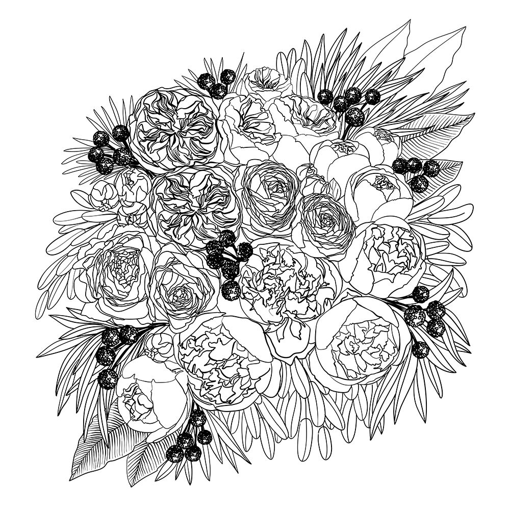 Rekha floral bouquet art print by Rosana Laiz Blursbyai for $57.95 CAD