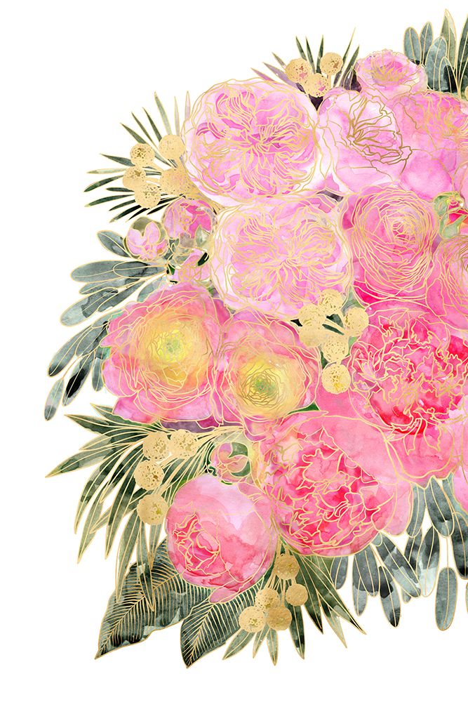 Rekha floral art in light pink watercolor art print by Rosana Laiz Blursbyai for $57.95 CAD