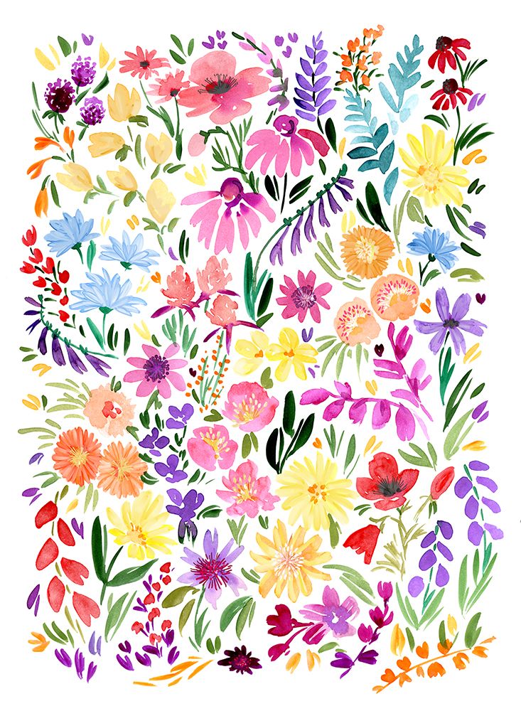 Wildflower meadow art print by Rosana Laiz Blursbyai for $57.95 CAD