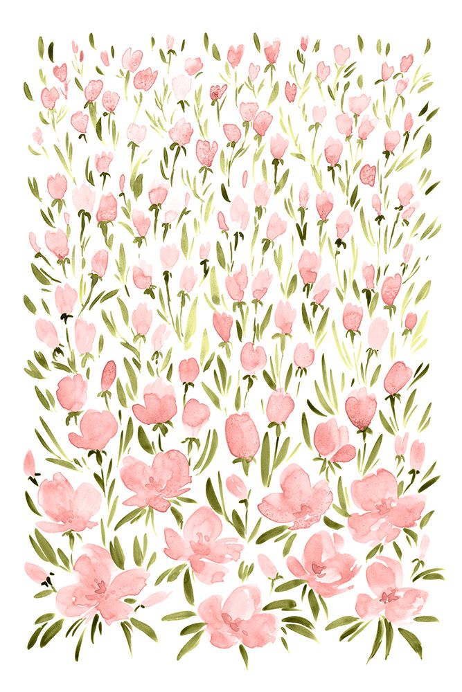 Field of pink flowers art print by Rosana Laiz Blursbyai for $57.95 CAD