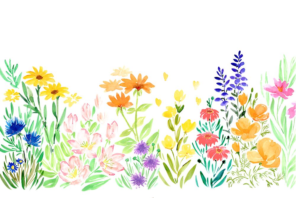 Watercolor wildflowers art print by Rosana Laiz Blursbyai for $57.95 CAD