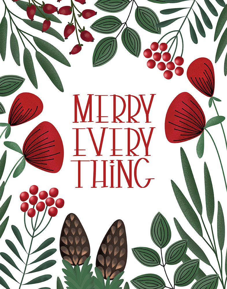 Merry everything art print by Rosana Laiz Blursbyai for $57.95 CAD