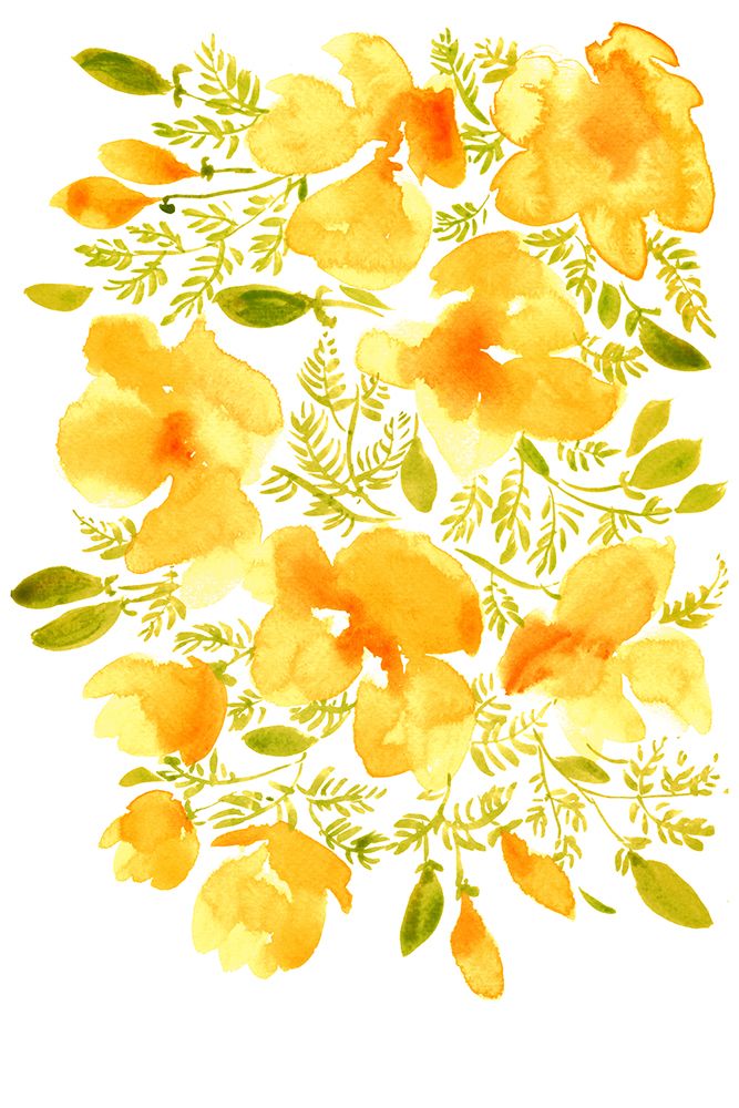 Watercolor California poppies quad 3 art print by Rosana Laiz Blursbyai for $57.95 CAD