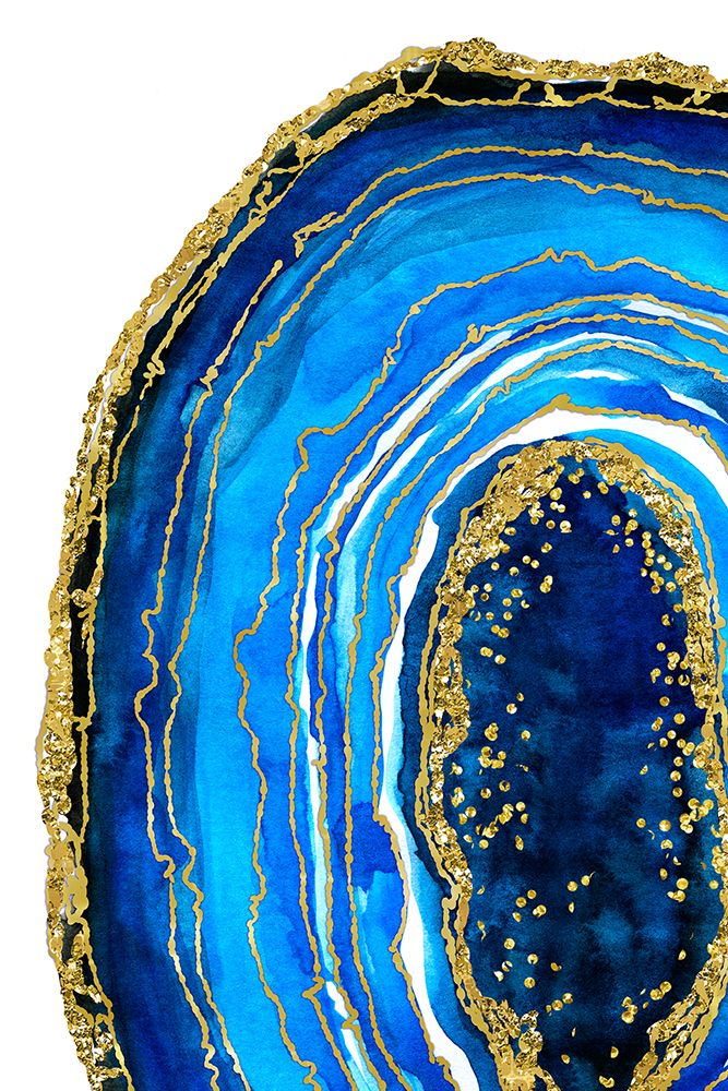 Cobalt blue geode art print by Rosana Laiz Blursbyai for $57.95 CAD