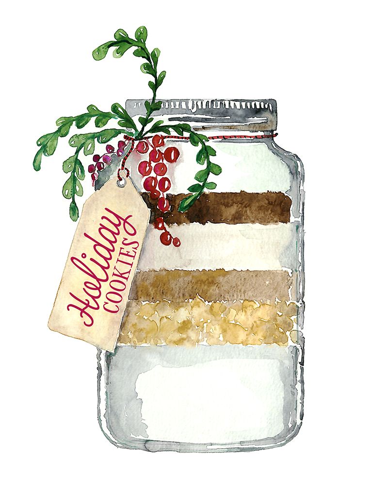 Holiday cookies in a jar art print by Rosana Laiz Blursbyai for $57.95 CAD