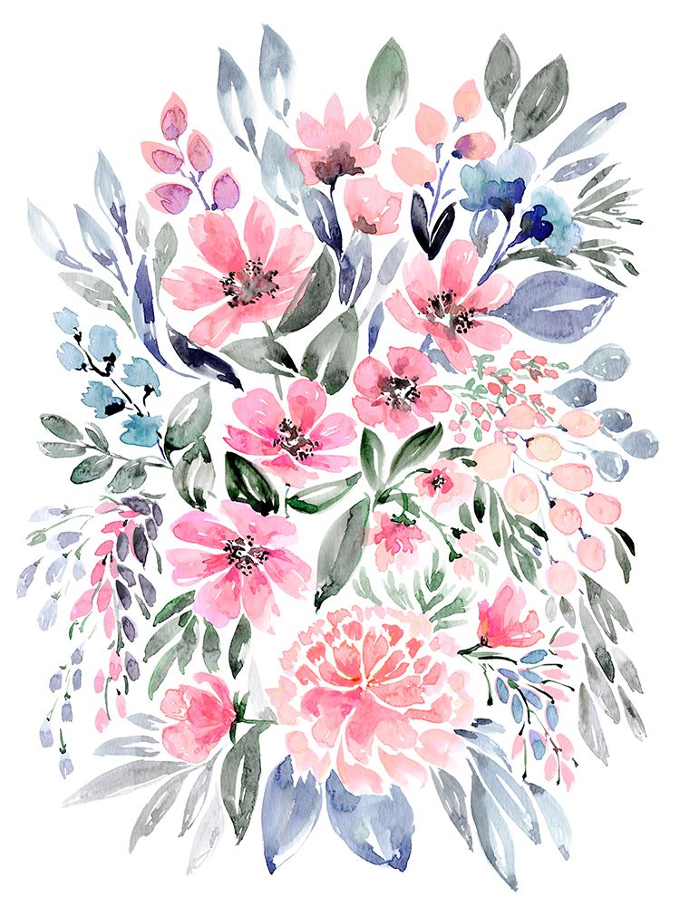 Clara watercolor bouquet art print by Rosana Laiz Blursbyai for $57.95 CAD