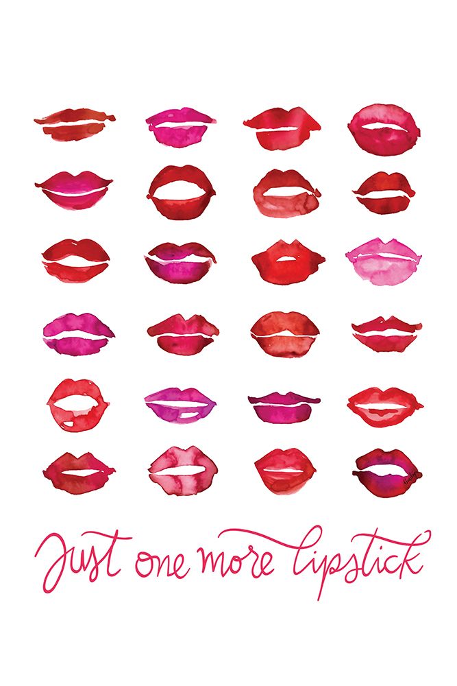 Just one more lipstick art print by Rosana Laiz Blursbyai for $57.95 CAD
