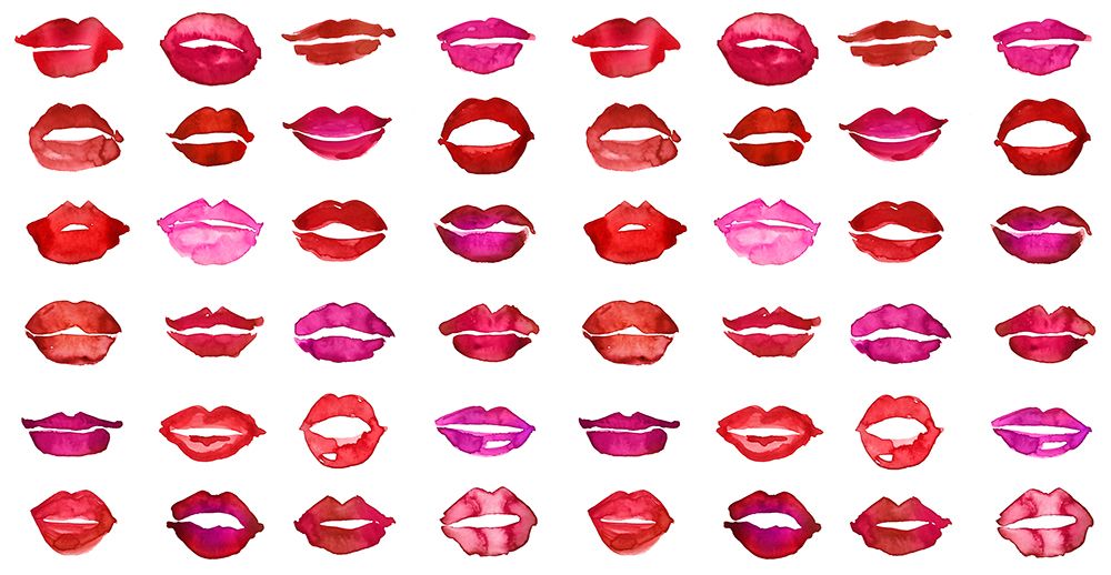 Lipstick kisses art print by Rosana Laiz Blursbyai for $57.95 CAD