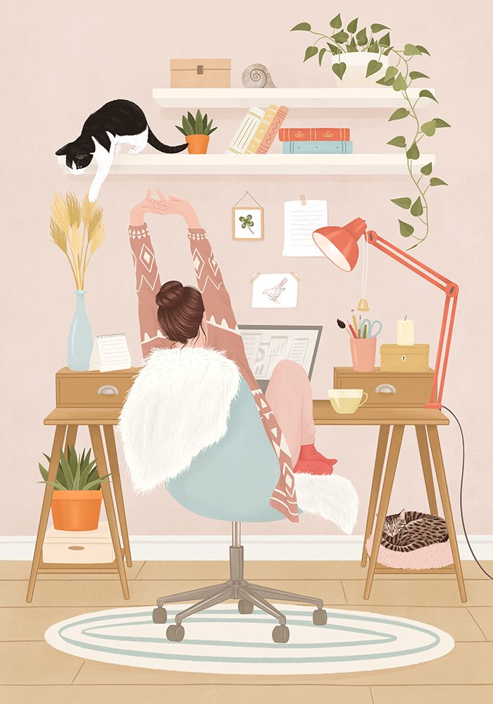 Home office art print by Petra Holikova for $57.95 CAD