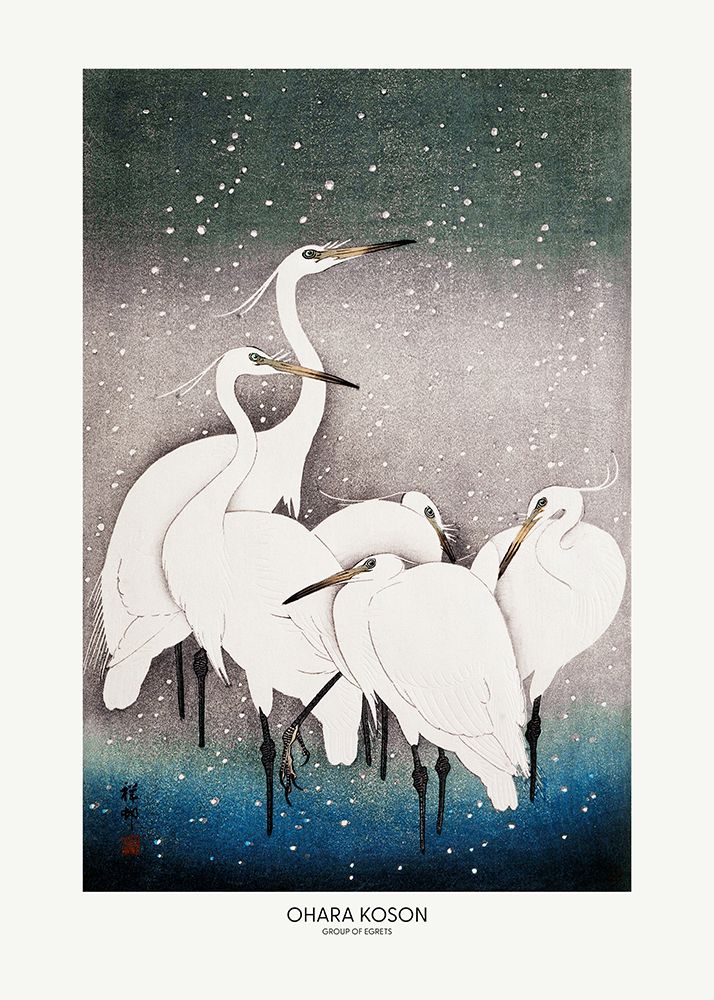 Group Of Egrets art print by Pictufy for $57.95 CAD